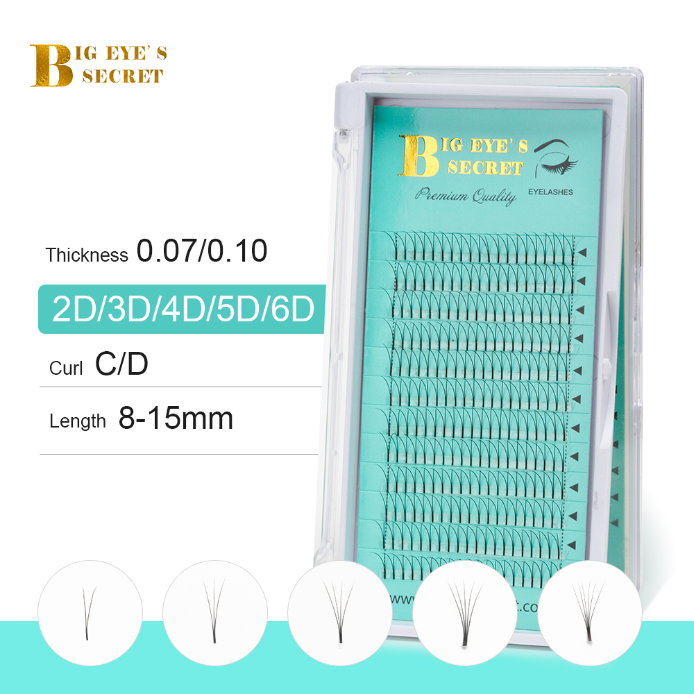 BES 2D 3D 4D 5D 6D Fans Volume - огляд і ціна Eyelash Extension For Big Eyes