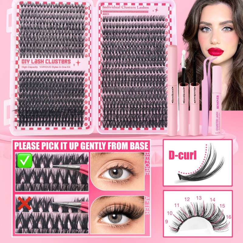 740/200pcsCluster Eyelash Exte - огляд і ціна Eyelash Extension Equipment